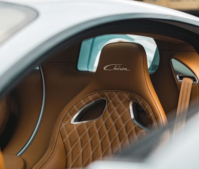 Embroidered and perforated Genuine leather car seat