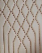 Embroidery on leather with dual color