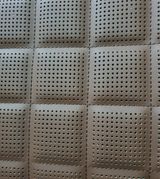 Embroidery on black leather