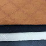 Embroidery on suede fabric